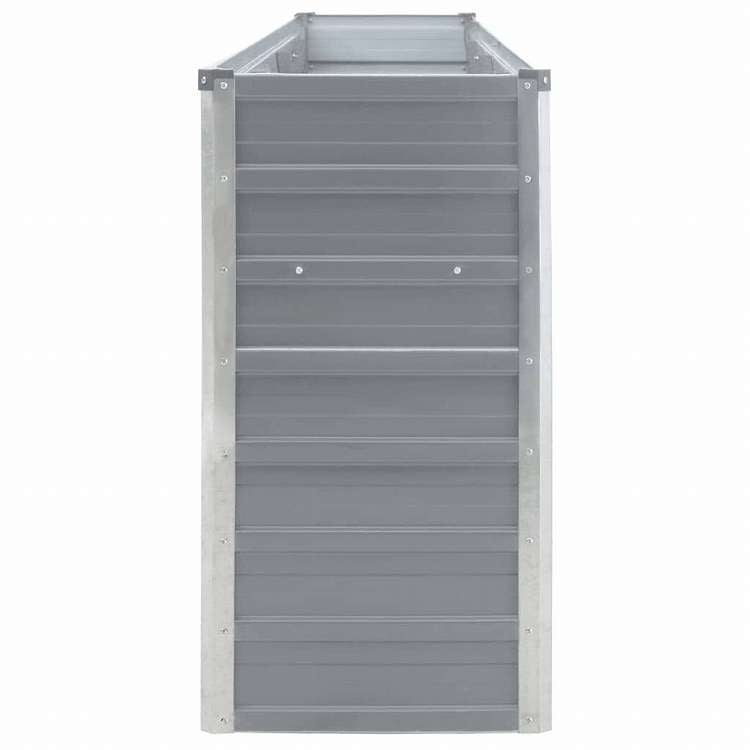 vidaXL ガーデンレイズドベッド 320x40x77cm 亜鉛メッキ鋼製 グレーホーム&ガーデン 芝&ガーデン ガーデニング 鉢植え・プランター(代引不可)