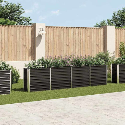 vidaXL ガーデンレイズドベッド 320x40x77cm 亜鉛メッキ鋼製 アントラシートホーム&ガーデン 芝&ガーデン ガーデニング 鉢植え・プランター(代引不可)