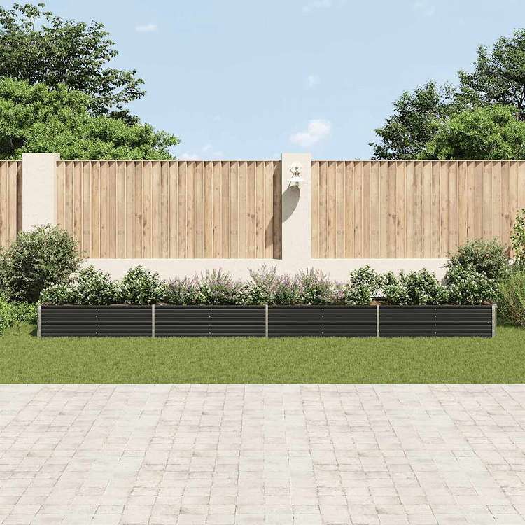 vidaXL ガーデンレイズドベッド 600x80x45cm 亜鉛メッキ鋼製 アントラシートホーム&ガーデン 芝&ガーデン ガーデニング 鉢植え・プランター(代引不可)