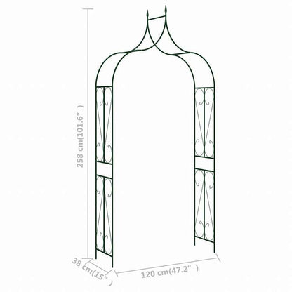 vidaXL ガーデンアーチ 120x38x258cm アイアン製 ダークグリーンホーム&ガーデン 芝&ガーデン アウトドアリビング アウトドアストラクチャー ガーデンアーチ・トレリス・アーバー・ぺルゴラ(代引不可)