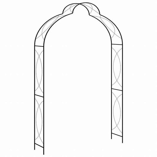 vidaXL ガーデンアーチ 150x34x240cm アイアン製 ブラックホーム&ガーデン 芝&ガーデン アウトドアリビング アウトドアストラクチャー ガーデンアーチ・トレリス・アーバー・ぺルゴラ(代引不可)