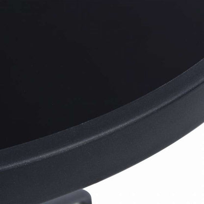 vidaXL ガーデンテーブル ブラック 80cm スチール&ガラス製家具 アウトドア家具 アウトドアテーブル(代引不可)