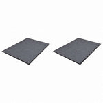 vidaXL PVCドアマット2点セット グレー 90x60 cmホーム&ガーデン デコレーション ドアマット(代引不可)