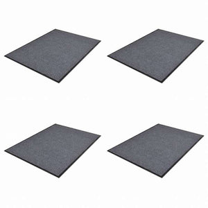 vidaXL PVCドアマット4点セット グレー 90x60cmホーム&ガーデン デコレーション ドアマット(代引不可)