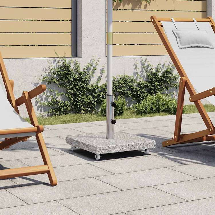 vidaXL パラソルベース 花こう岩 角型 30kg グレーホーム&ガーデン 芝&ガーデン アウトドアリビング アウトドアアンブレラ&パラソルアクセサリー 屋外用アンブレラ土台(代引不可)