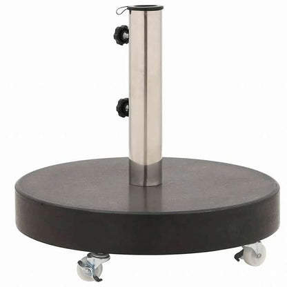 vidaXL パラソルベース 花こう岩 丸型 30kg ブラックホーム&ガーデン 芝&ガーデン アウトドアリビング アウトドアアンブレラ&パラソルアクセサリー 屋外用アンブレラ土台(代引不可)