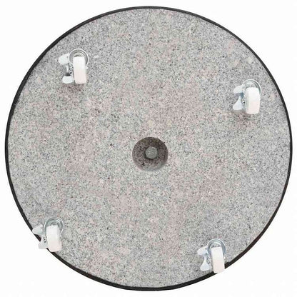 vidaXL パラソルベース 花こう岩 丸型 30kg ブラックホーム&ガーデン 芝&ガーデン アウトドアリビング アウトドアアンブレラ&パラソルアクセサリー 屋外用アンブレラ土台(代引不可)