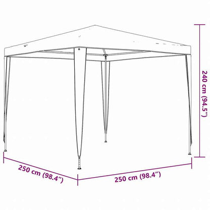 vidaXL プロ仕様 パーティーテント 2.5 x 2.5 m アントラシート 90 g/m2ホーム&ガーデン 芝&ガーデン アウトドアリビング アウトドアストラクチャー キャノピー・ガゼボ(代引不可)