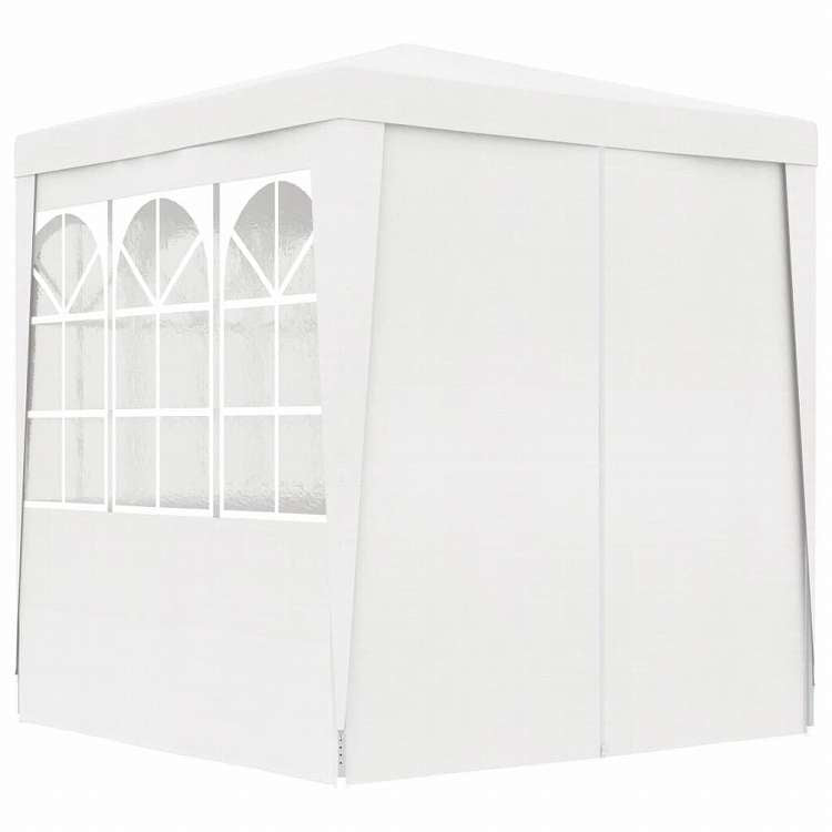 vidaXL プロ仕様 パーティーテント 側壁付き 2.5x2.5m ホワイト 90g/m2ホーム&ガーデン 芝&ガーデン アウトドアリビング アウトドアストラクチャー キャノピー・ガゼボ(代引不可)