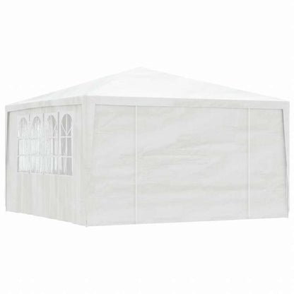 vidaXL プロ仕様 パーティーテント 側壁付き 4x4m ホワイト 90g/m2ホーム&ガーデン 芝&ガーデン アウトドアリビング アウトドアストラクチャー キャノピー・ガゼボ(代引不可)