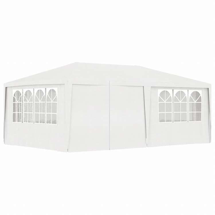 vidaXL プロ仕様 パーティーテント 側壁付き 4x6m ホワイト 90g/m2ホーム&ガーデン 芝&ガーデン アウトドアリビング アウトドアストラクチャー キャノピー・ガゼボ(代引不可)