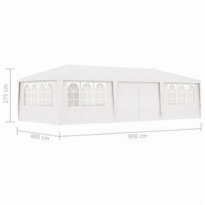 vidaXL プロ仕様 パーティーテント 側壁付き 4x9m ホワイト 90g/m2ホーム&ガーデン 芝&ガーデン アウトドアリビング アウトドアストラクチャー キャノピー・ガゼボ(代引不可)