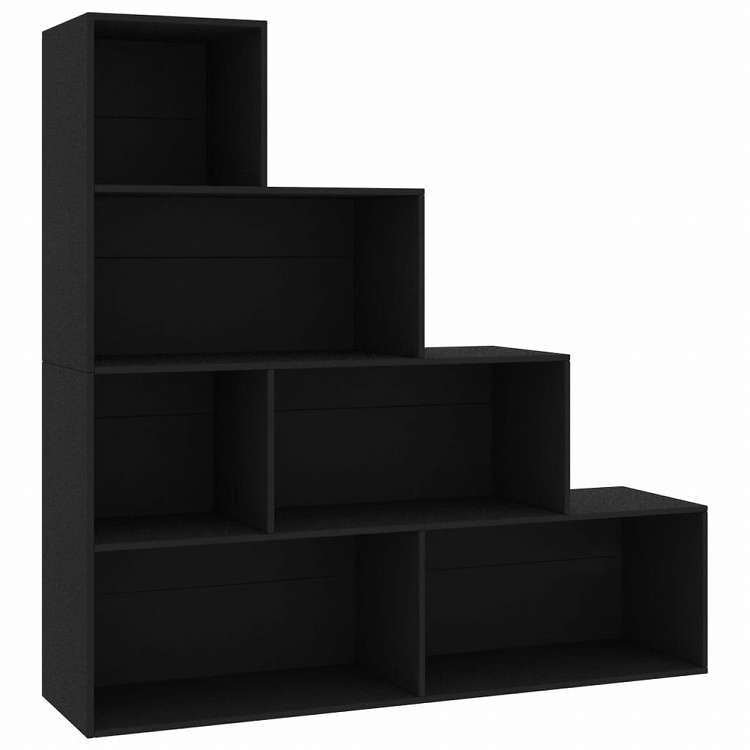 vidaXL ブックキャビネット/間仕切り ブラック 155x24x160cm エンジニアリングウッド家具 棚 本棚・オープンラック(代引不可)