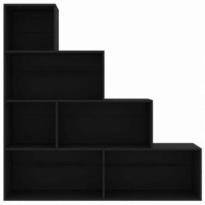 vidaXL ブックキャビネット/間仕切り ブラック 155x24x160cm エンジニアリングウッド家具 棚 本棚・オープンラック(代引不可)