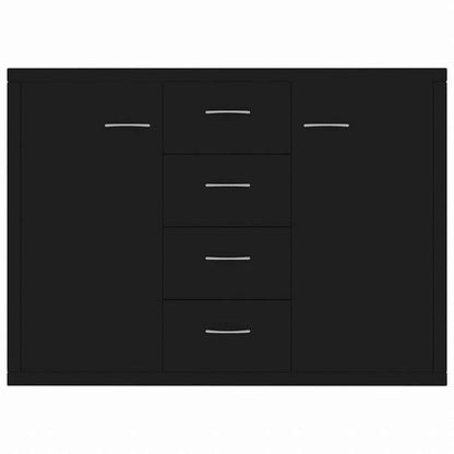 vidaXL サイドボード ブラック 88x30x65cm エンジニアリングウッド家具 キャビネット&収納 サイドボード(代引不可)