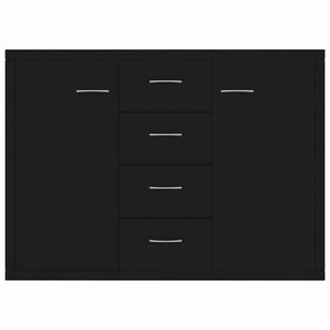 vidaXL サイドボード ブラック 88x30x65cm エンジニアリングウッド家具 キャビネット&収納 サイドボード(代引不可)