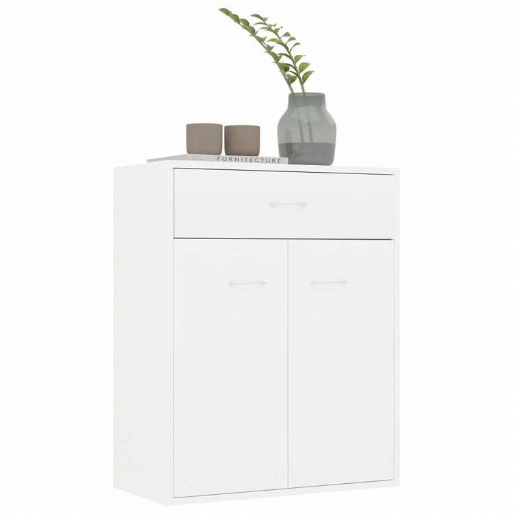 vidaXL サイドボード 白色 60x30x75cm パーティクルボード家具 キャビネット&収納 サイドボード(代引不可)