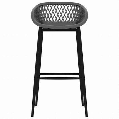 vidaXL バースツール 4点セット グレー家具 チェア テーブル・バースツール(代引不可)