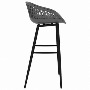 vidaXL バースツール 4点セット グレー家具 チェア テーブル・バースツール(代引不可)