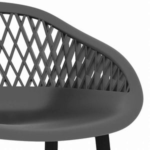 vidaXL バースツール 4点セット グレー家具 チェア テーブル・バースツール(代引不可)