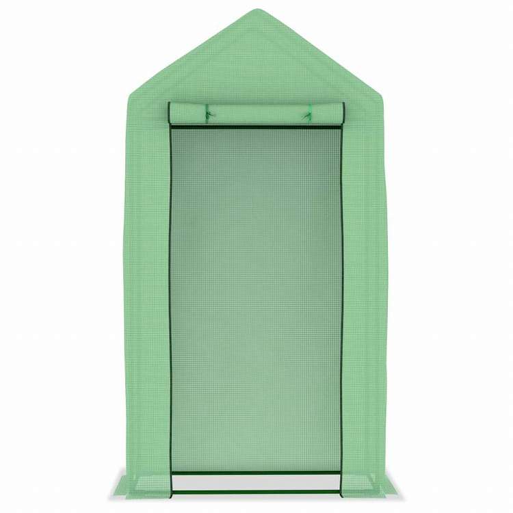 vidaXL 温室 スチールフレーム付き 0.5m2 1x0.5x1.9mホーム&ガーデン 芝&ガーデン ガーデニング グリーンハウス・温室(代引不可)