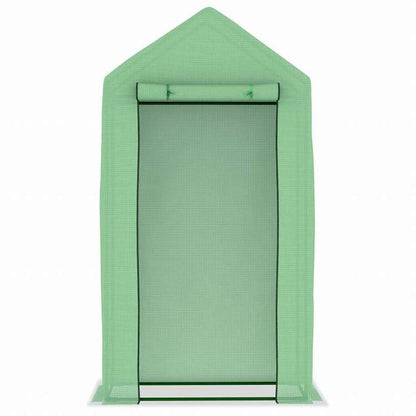 vidaXL 温室 スチールフレーム付き 0.5m2 1x0.5x1.9mホーム&ガーデン 芝&ガーデン ガーデニング グリーンハウス・温室(代引不可)