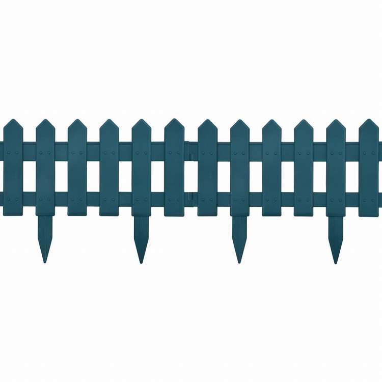 vidaXL 芝生用エッジ 25点 グリーン 10m PP製ハードウェア フェンス&バリア 庭小道・縁(代引不可)