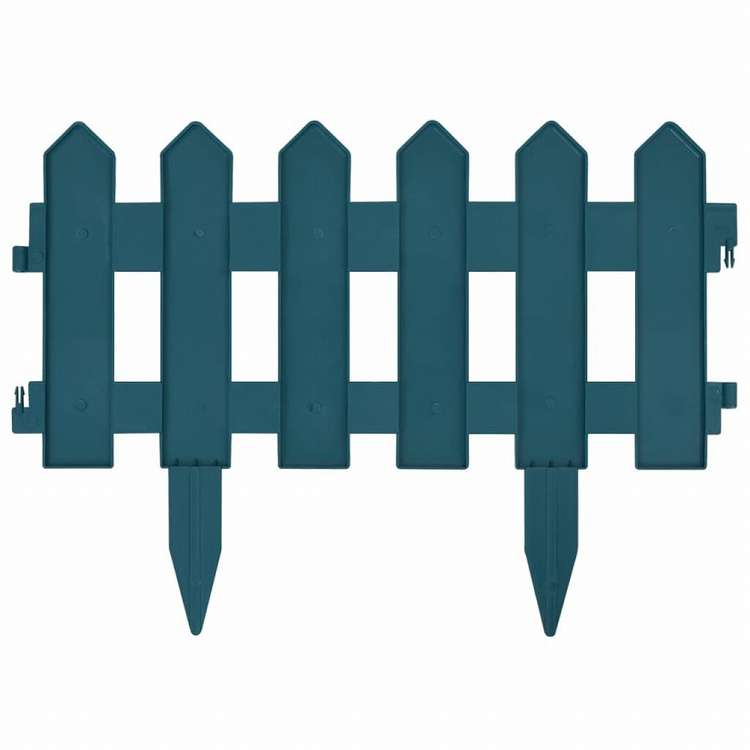 vidaXL 芝生用エッジ 25点 グリーン 10m PP製ハードウェア フェンス&バリア 庭小道・縁(代引不可)