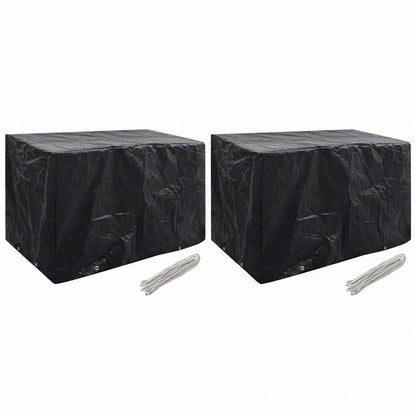 vidaXL ガーデン家具カバー 2点 8穴 140x70x90 cm家具 屋外家具アクセサリ 屋外家具カバー(代引不可)