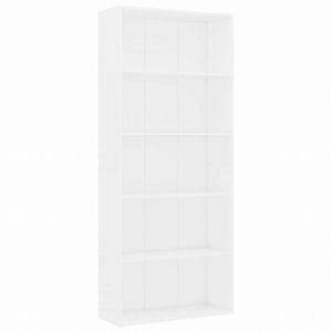 vidaXL 5段 ブックキャビネット ホワイト 80x30x189cm エンジニアリングウッド家具 棚 本棚・オープンラック(代引不可)