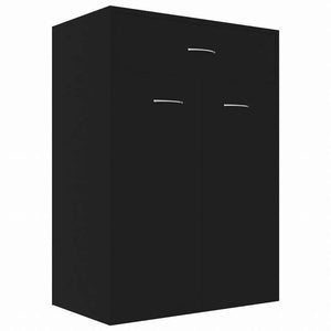 vidaXL シューズキャビネット ブラック 60x35x84cm エンジニアリングウッドホーム&ガーデン 家事用品 収納&オーガナイザー 衣類・ワードローブ収納 シューズラック・整理収納(代引不可)