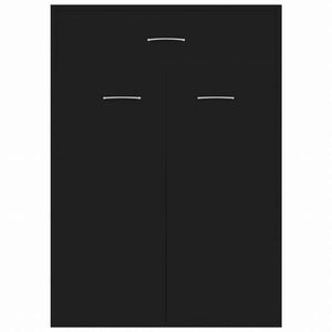 vidaXL シューズキャビネット ブラック 60x35x84cm エンジニアリングウッドホーム&ガーデン 家事用品 収納&オーガナイザー 衣類・ワードローブ収納 シューズラック・整理収納(代引不可)