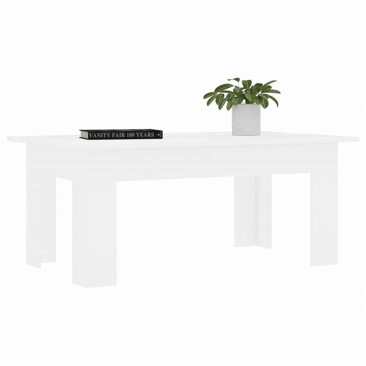 vidaXL コーヒーテーブル ホワイト 100x60x42cm エンジニアリングウッド家具 テーブル アクセントテーブル コーヒーテーブル(代引不可)