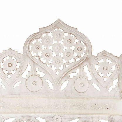 vidaXL 手彫り間仕切り 5枚パネル ホワイト 200x165cm マンゴー無垢材家具 間仕切り(代引不可)