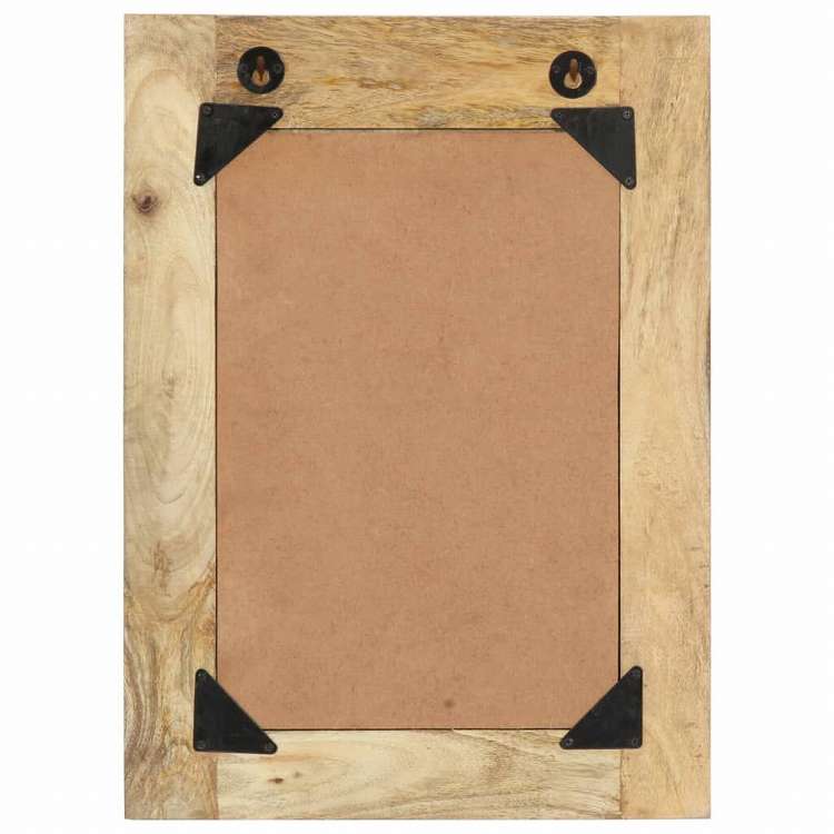 vidaXL 手塗りミラー 40x55cm マンゴー無垢材ホーム&ガーデン デコレーション 鏡(代引不可)