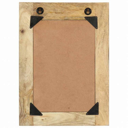 vidaXL 手塗りミラー 40x55cm マンゴー無垢材ホーム&ガーデン デコレーション 鏡(代引不可)