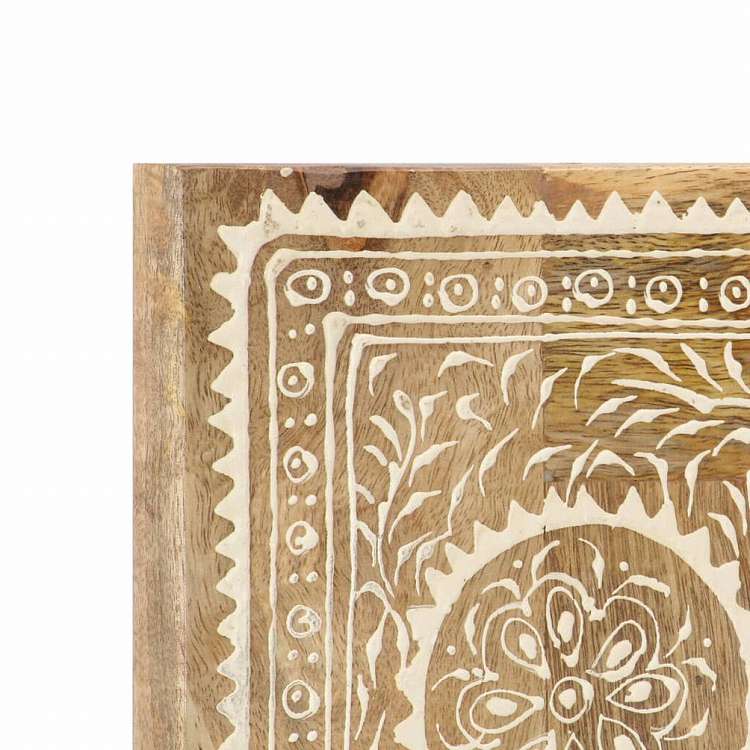 vidaXL 手塗りミラー 40x55cm マンゴー無垢材ホーム&ガーデン デコレーション 鏡(代引不可)