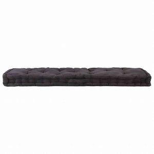 vidaXL パレットフロアクッション コットン 120x40x7 cm ブラックホーム&ガーデン デコレーション チェア・ソファクッション(代引不可)