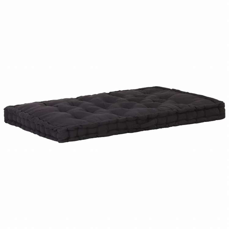 vidaXL フロアパレットソファクッション 120x80x10 cm ブラックホーム&ガーデン デコレーション チェア・ソファクッション(代引不可)