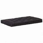 vidaXL フロアパレットソファクッション 120x80x10 cm ブラックホーム&ガーデン デコレーション チェア・ソファクッション(代引不可)