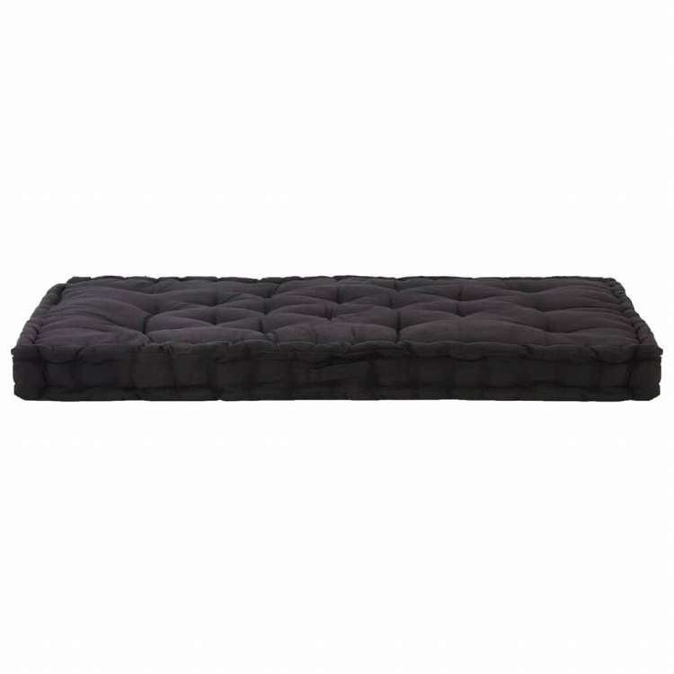 vidaXL フロアパレットソファクッション 120x80x10 cm ブラックホーム&ガーデン デコレーション チェア・ソファクッション(代引不可)