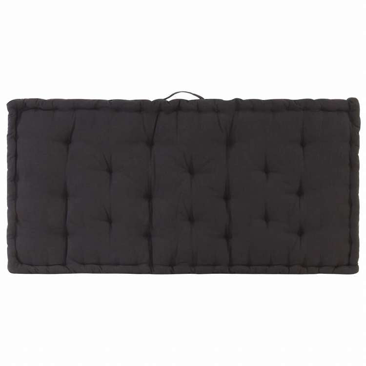 vidaXL フロアパレットソファクッション 120x80x10 cm ブラックホーム&ガーデン デコレーション チェア・ソファクッション(代引不可)