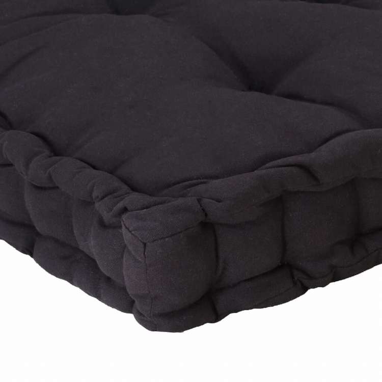 vidaXL フロアパレットソファクッション 120x80x10 cm ブラックホーム&ガーデン デコレーション チェア・ソファクッション(代引不可)