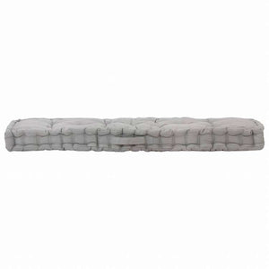 vidaXL パレットフロアクッション コットン 120x40x7 cm グレーホーム&ガーデン デコレーション チェア・ソファクッション(代引不可)