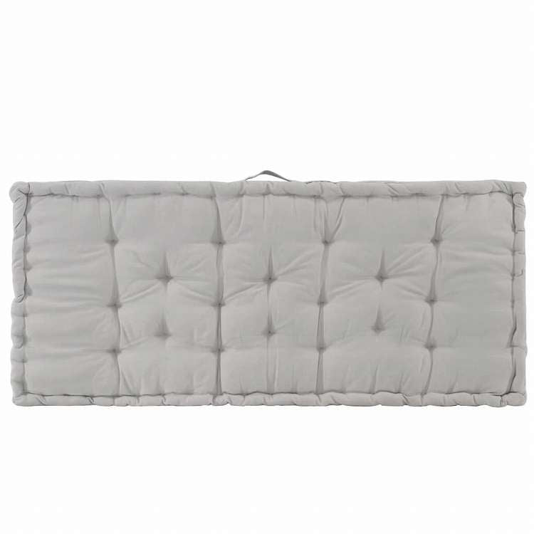 vidaXL フロアパレットソファクッション 120x80x10 cm グレーホーム&ガーデン デコレーション チェア・ソファクッション(代引不可)