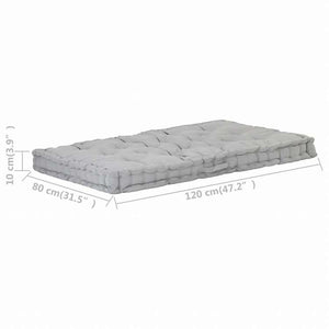 vidaXL フロアパレットソファクッション 120x80x10 cm グレーホーム&ガーデン デコレーション チェア・ソファクッション(代引不可)