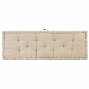 vidaXL パレットフロアクッション コットン 120x40x7 cm ベージュホーム&ガーデン デコレーション チェア・ソファクッション(代引不可)