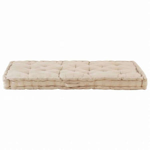 vidaXL パレットフロアクッション コットン 120x80x10 cm ベージュホーム&ガーデン デコレーション チェア・ソファクッション(代引不可)