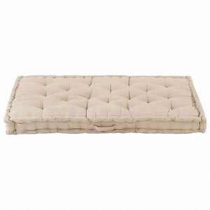 vidaXL パレットフロアクッション コットン 120x80x10 cm ベージュホーム&ガーデン デコレーション チェア・ソファクッション(代引不可)