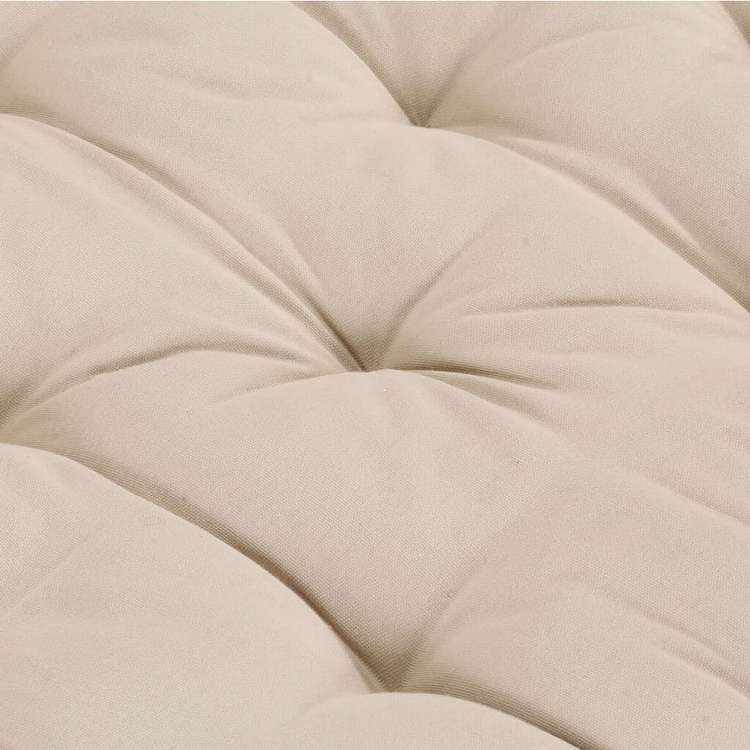 vidaXL パレットフロアクッション コットン 120x80x10 cm ベージュホーム&ガーデン デコレーション チェア・ソファクッション(代引不可)